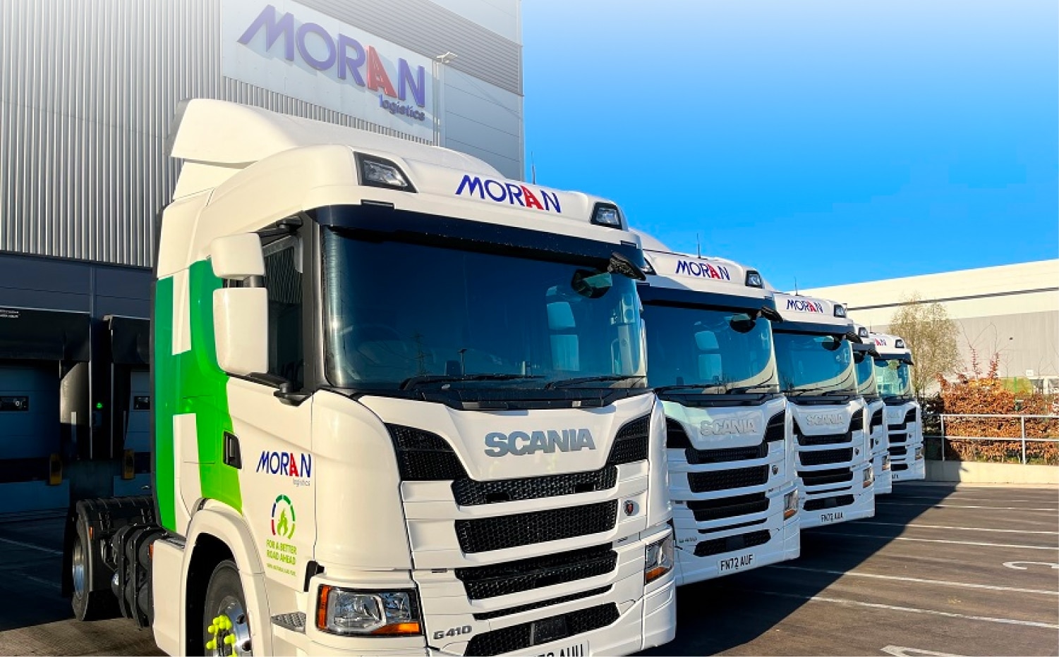 Vehicle sign writing on Moran logistics lorries