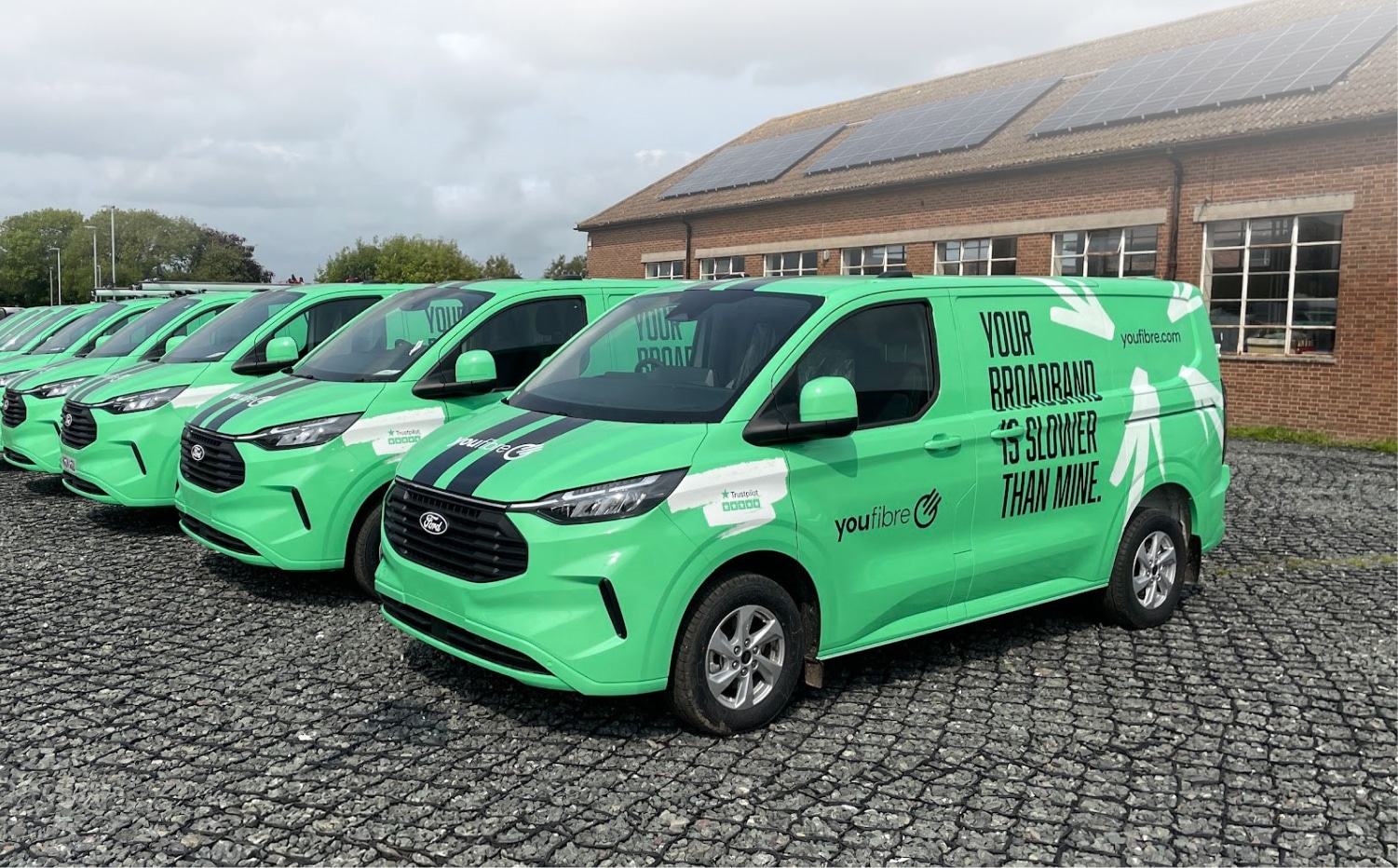 YouFibre vans with vehicle wrapping